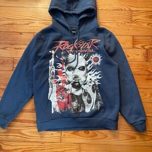 Rockstar Original Men's Blue Graphic Hoodie